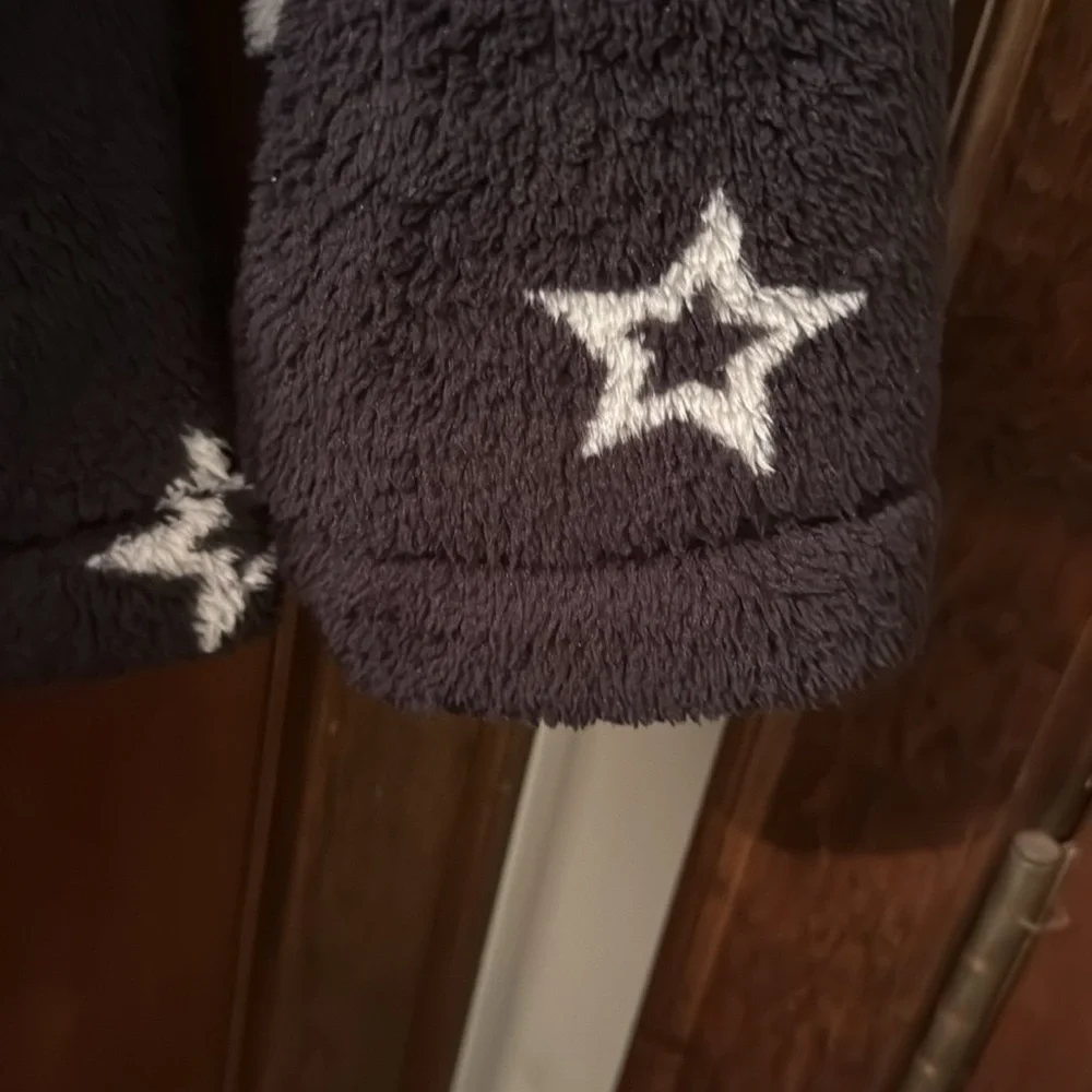 LOFT Star Print Sherpa Sweatshirt